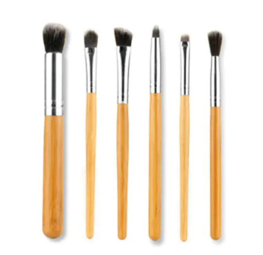 11-Piece Bamboo Makeup Brush Set